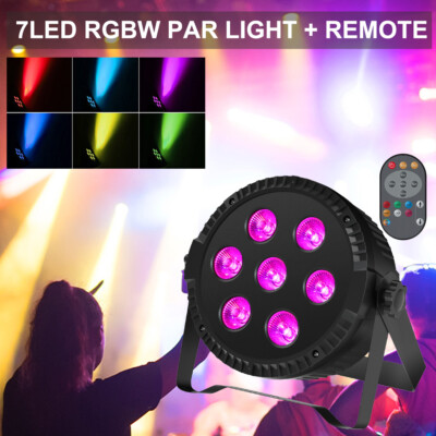 105W LED Par Can Light DMX RGBW Strobe Stage Light Disco Party Lighting W/Remote