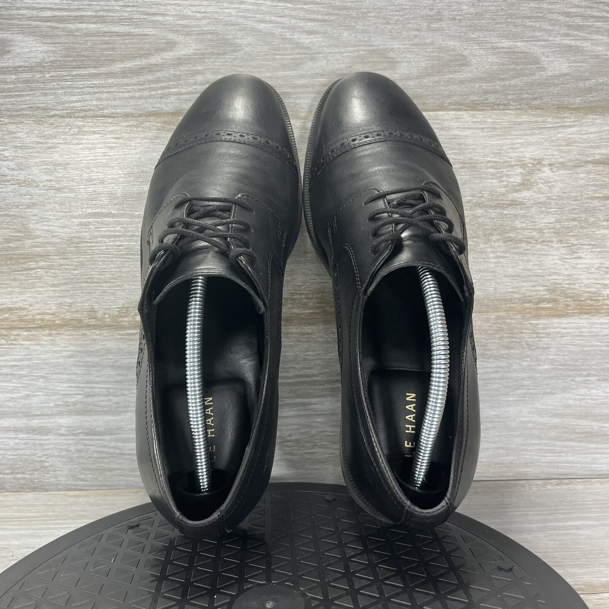 Cole Haan Black Men\'s Ross Dustin Cap Brogue Oxford Dress Shoes Cole Haan Black Men main image 3
