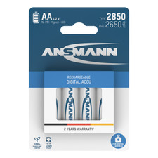 Ansmann Digital AA HR6 2850mAh NiMH 1.2V Rechargeable Batteries - Pack of 4