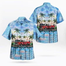 Islip Fire Department Islip New York Hawaiian Shirt