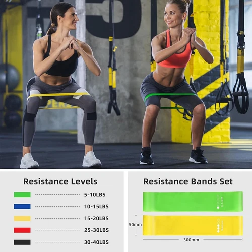Resistance Bands Exercise Sports Loop Fitness Home Gym Yoga Latex Set Or Singles - Picture 6 of 14