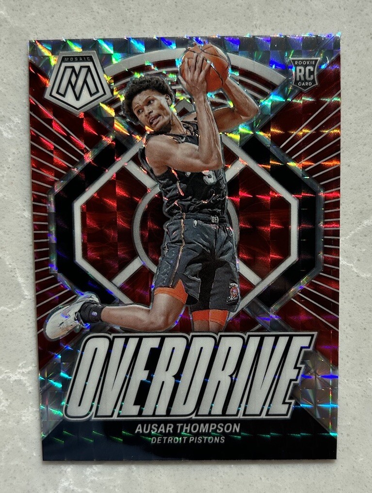 Ausar Thompson 2023-24 Panini Mosaic Silver Overdrive Rookie #8 Detroit Pistons