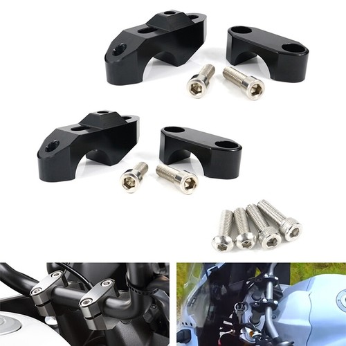 1" Offset Handlebar Mount Clamp Risers Fit For Triumph Bonneville T100