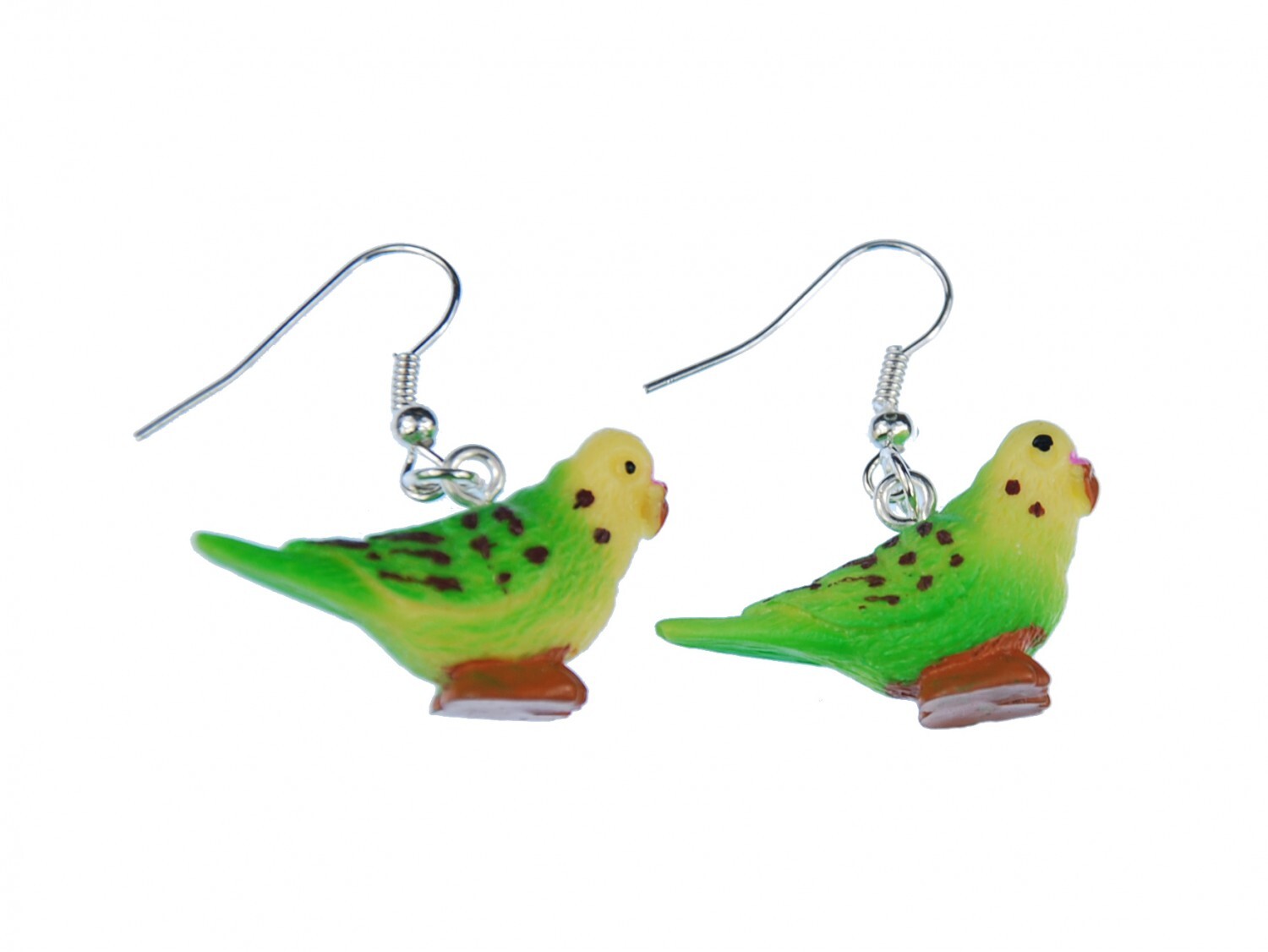 Colorful Plastic Budgie Parakeet Pet Bird Earrings Pendant