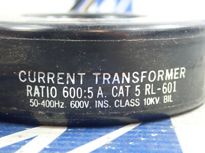 PROCESS MEASUREMENT CO 5-RL-601 CURRENT TRANSFORMER RATIO 600:5A