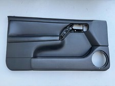 VW GOLF 3 4 1E Cabrio Original Türpappe Links Leder schwarz mit Ablagekasten