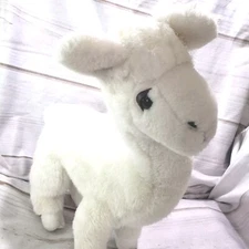 White Alpaca Llama Plush Stuffed Animal White Vintage Paul E Sernau  15 Inch