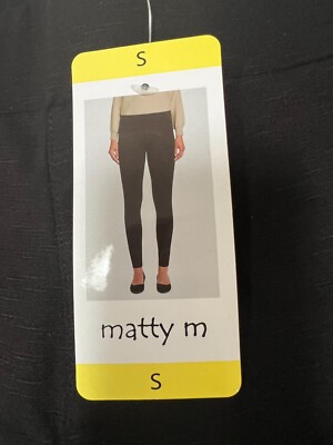 Matty M Women Black Pull On Flat Front Stretch Skinny Leg Dress Pants Size  Small | eBay