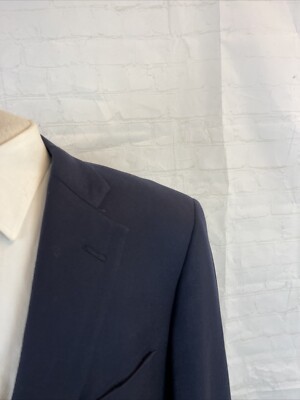 Brooks Brothers SAXXON テーラードジャケット ネイビー SAXXON Brooks Brothers Men's Dark Navy Blue Solid Wool Blazer 41R