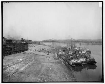 Along the levee, Cincinnati, Ohio c1900 OLD PHOTO