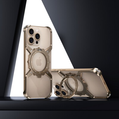 Für iPhone 16 15 Pro Max 14 13 Stoßfeste Aluminium Magsafe Rahmenlose Case