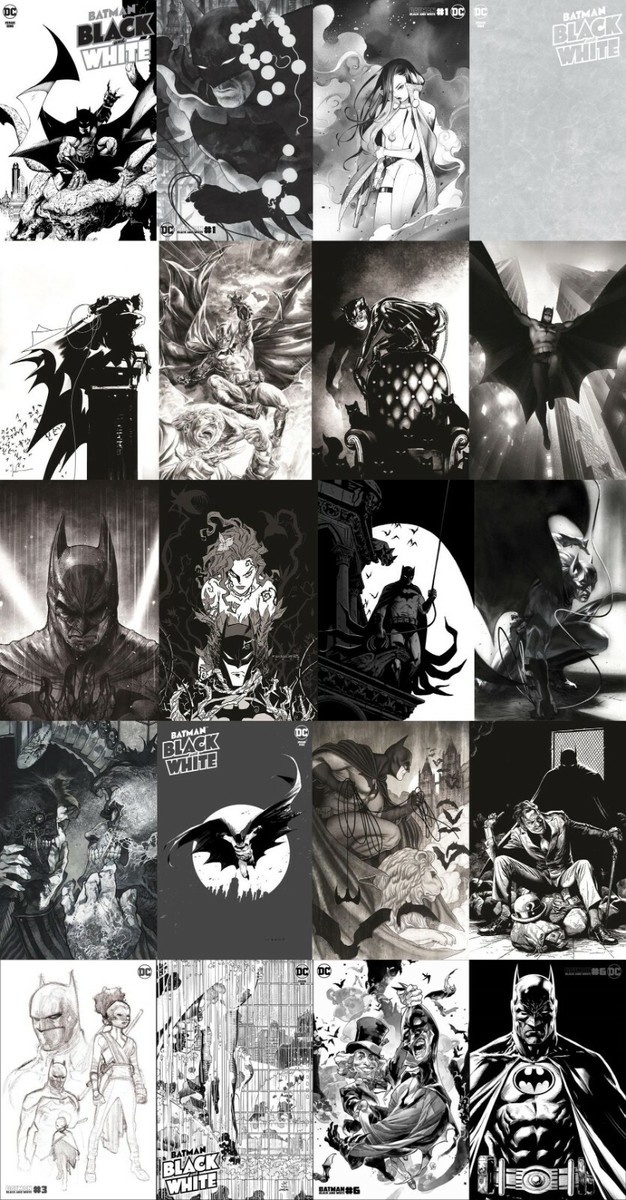 🦇 BATMAN Black and White ALL 6 issues 20 books ALL Variants