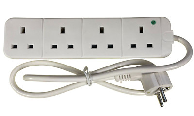 4 Gang Weg 1M Reise Verlängerung Adapter Kabel für UK Europa Euro EU Stecker Adapter