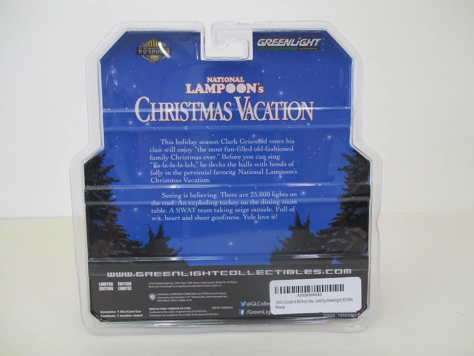 GREENLIGHT HD ГРУЗОВИКИ РОЖДЕСТВЕНСКИЕ КАНИКУЛЫ 1972 CONDOR EDDIE'S MOTORHOME RV - Изображение 3 из 4