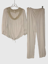 Vintage 70's Pants and Top Set 2 Piece Size 7 Palazzo Pants Sequened Awesome