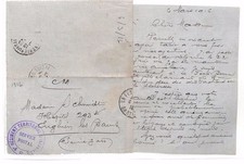 FRANCE WW1 Cover 1916 Military Service *HOSPITAL 293* Letter {samwells}AZ202