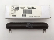 LN50J2R0 Ohmite, 50 Watt 2 Ohm 5%, Wirewound (Vitreous Enamel) Resistor