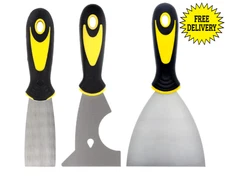 3Pcs Putty Knife 1.5" 3", & 4" Spackle Knife Set Painter Wallpaper Scraper Tools