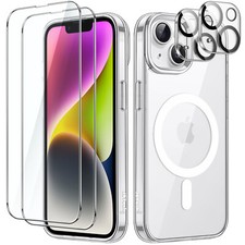 5 in 1 Magnetic Case for iPhone 14 Plus with Screen and Camera Lens Protector
