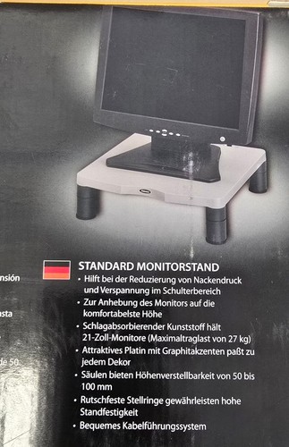 6 Stück Standard Monitor Riser Monitorständer von Fellowes TV PC Computer Büro - Bild 3 von 3