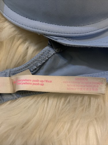 Victoria Secret Rosa Usar Todas Partes Sujetador Push Up 32DD Azul Claro - Imagen 5 de 11