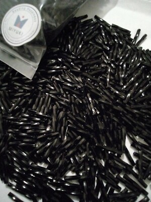Miyuki Twist Beads 2×12 mm Schwarz Black Japanische Glasperlen DIY-Schmuck 20 gr