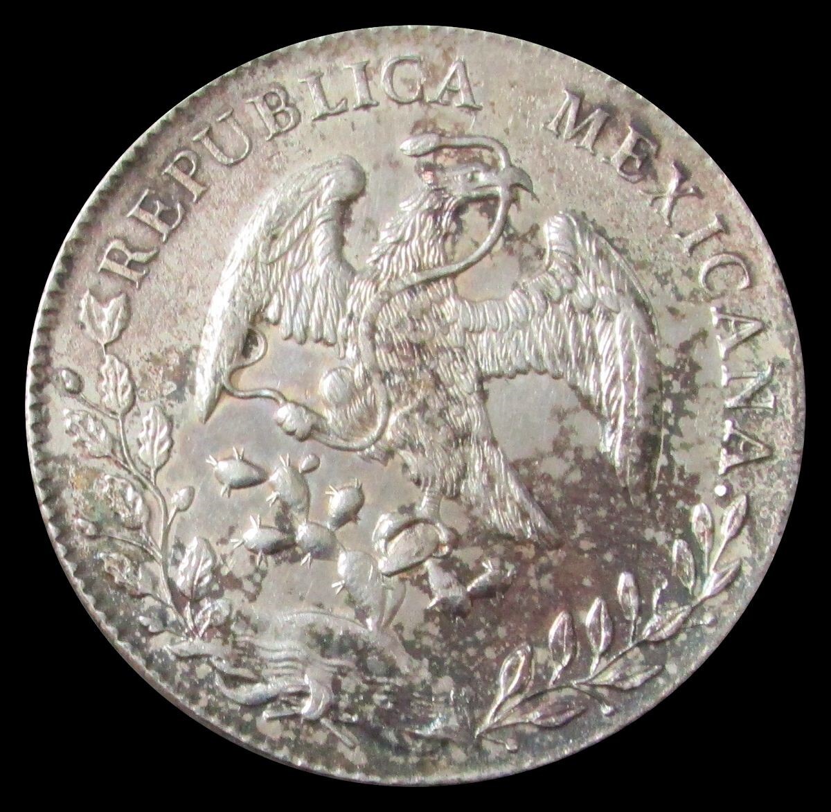 1893年-MO AM メキシコ 8レアル 自由の帽子大型銀貨 PCGS認証 AU】PCGS 1893MO AM メキシコ 8レアル 自由の帽子と鷹 銀貨 貿易