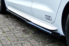 BiSeitenschweller Sideskirts mit Wings aus ABS passend für Audi A1 GB mit S-Line