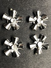 Four 1/24 SLOT CAR American Mag Wheel Inserts  Knockoffs Fits 1/2  Wheel Hub