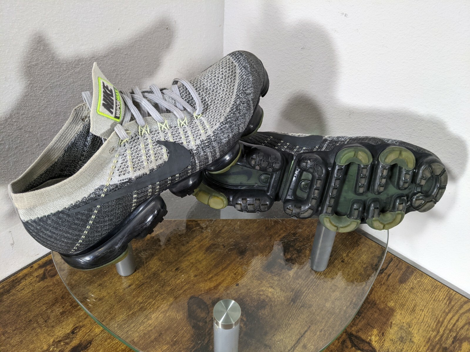 gray and green vapormax