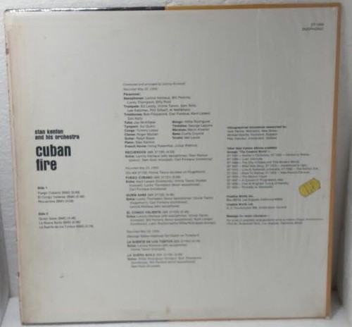 1956 STAN KENTON:CUBAN FIRE LP Creative World#ST1008 Duophonic EXC-NM Shrink - Picture 2 of 10