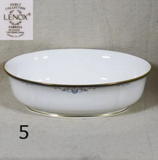 Lenox Sabrina Oval Vegetable Serving Bowls (10"x6 3/4")  Gold Trim
