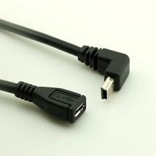 1pcs Micro USB Female to Mini USB 2.0 Male UP Angle Sync Data Charging Cable 1ft