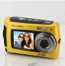 Bell Howell 2-View Waterproof Dual-Screen HD Camera Blue 3.9"Lx.9"Dx2.5"H