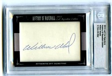  WILBUR WOOD CUT AUTO - 3X ALL STAR - 2012 HISTORY OF BASEBALL - BOSTON RED SOX
