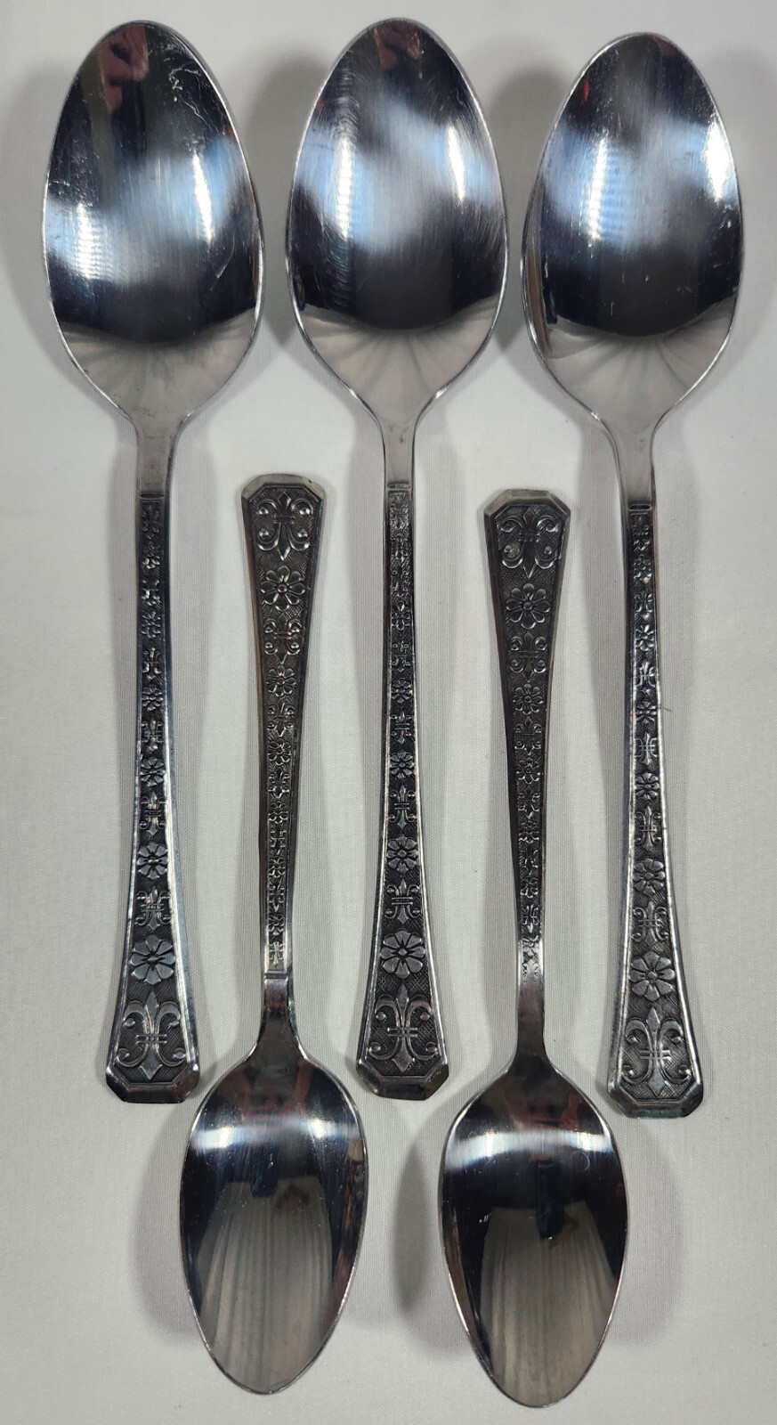 5 Pc Interpur Florenz Flatware Table/Teaspoons Fleur de lis Korea Replacements