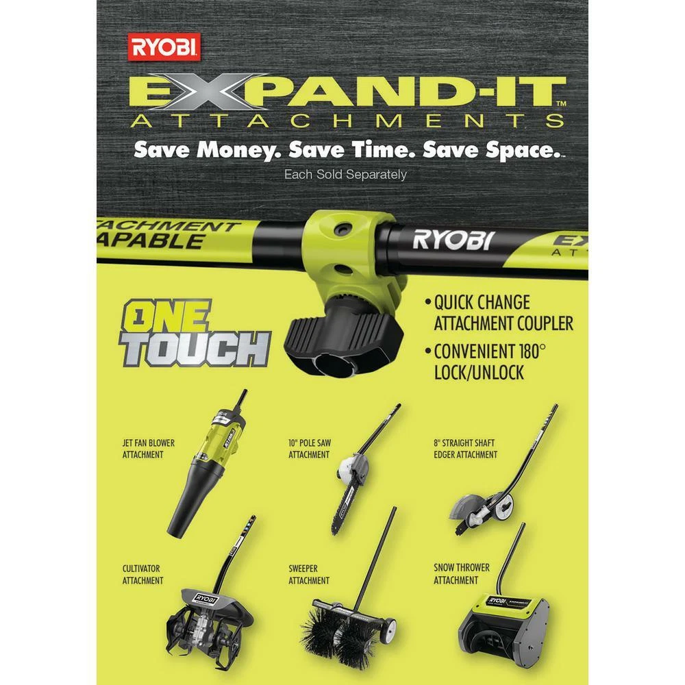 RYOBI Straight Shaft String Trimmer Attachment Expand It Grass Cutter  Accessory 46396155153