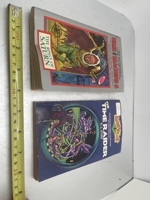 Time Machine CYOA Series #6 by Arthur B. Cover; PB 1985 & Twist A Plot RL Stine