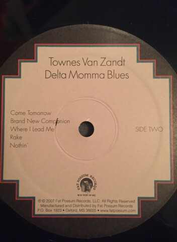 Townes Van Zandt - Delta Momma Blues (LP, Album, RE, MRP) (Mint (M)) - Picture 4 of 4