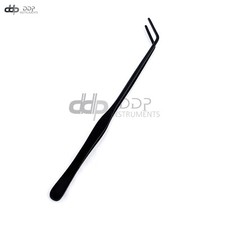 12 inch Black Curved Aquarium Tweezers Stainless Steel Curved Tweezer DS-1430