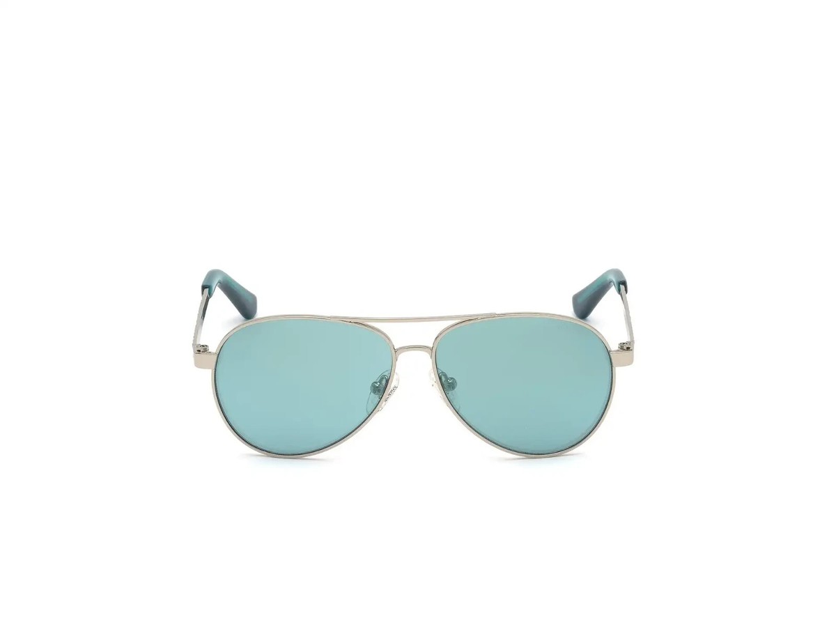 Guess GU9187 10X Silver Metal Mirrored Aviator Sunglasses  display picture 1