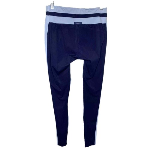 VAARA Flo Tuxedo Leggings Pants Yoga Pilates Blue White Large - Picture 2 of 5