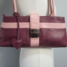 Tommy & Kate Leather Hobo Bag Retro Satchel Tote Shoulder Hand Bag Clasp Pink