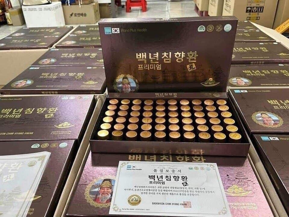 BAEKNYEON Chim Hyang Hwan (3,75 g x 60 piezas) 100 años agar premium