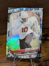 2025 Prizm Football #4 Josh Sweat Blue Camo /25 Arizona Cardinals