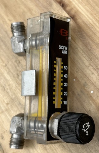Brooks-Mite 2700 Series Air Flowmeter Purgemeter 0-50 SCFH Excellent Rotameter