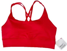 NWT🍒LULULEMON🍒SIZE 10🍒ENERGY LONGLINE BRA🍒B-D CUP🍒AUTHENTIC🍒SPICY RED🍒