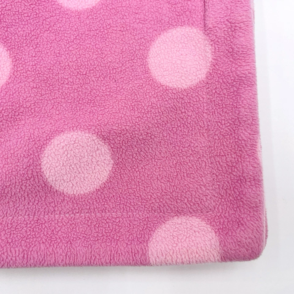 Amy Coe Manta Bebé Lunares Rosa Microfleece Rosa Reversible Foto 3 de 4