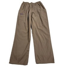 Cherokee Workwear Scrub Pants M Tan Elastic-Waist Pockets