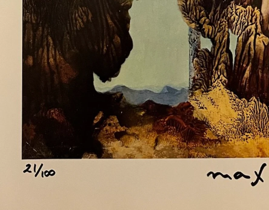 Impresión original firmada a mano por Max Ernst con certificado de autenticidad y +$3.500 USD de valoración Foto 3 de 4